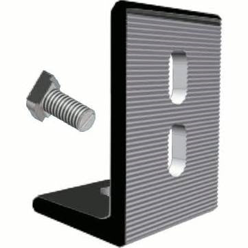 Unirac - L-Foot Serrated, with Integrated Bonding & T-Bolt - Dark - 304001D