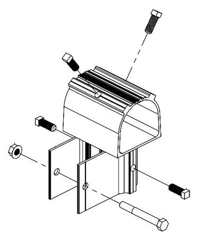 Unirac UL-A Front Cap for 2" Pipe, Aluminum - 330019