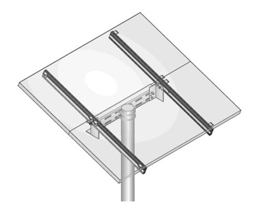 UniRac 500016, Single Row PV Pole Mount